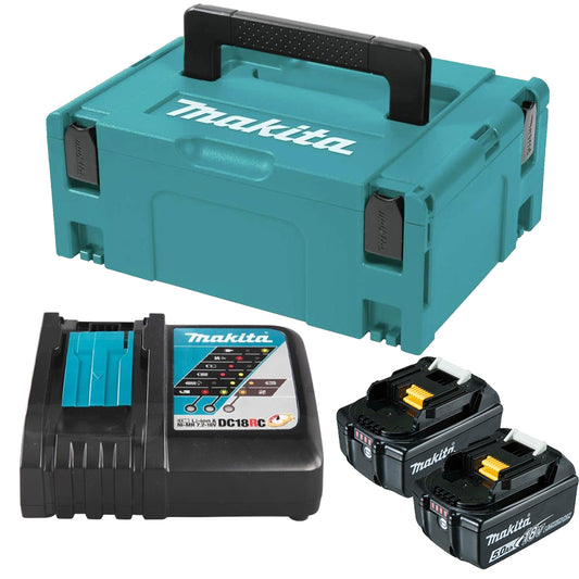 Makita 18V Lithium-Ion Battery Kit with Charger and Case – Powerful Performance & Convenient Design