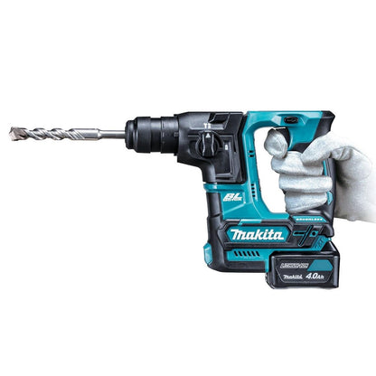 Makita Compact SDS+ Brushless Rotary Hammer Drill Set with 2x 4Ah Batteries, Charger, and Makpac Case