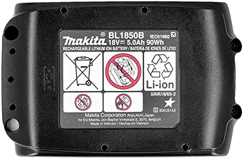 Makita 18V 5.0Ah Li-Ion LXT Batteries (2-Pack) – Black (Model: 2BL1850)