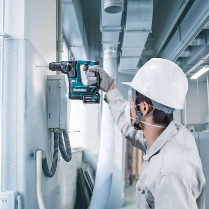 Makita Compact SDS+ Brushless Rotary Hammer Drill Set with 2x 4Ah Batteries, Charger, and Makpac Case